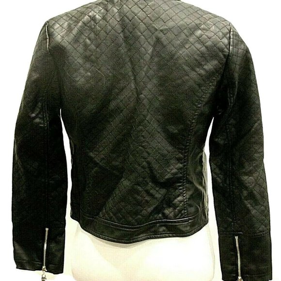 COFFEESHOP KIDS Faux Leather Quilted Moto Jacket - Picture 4 of 6